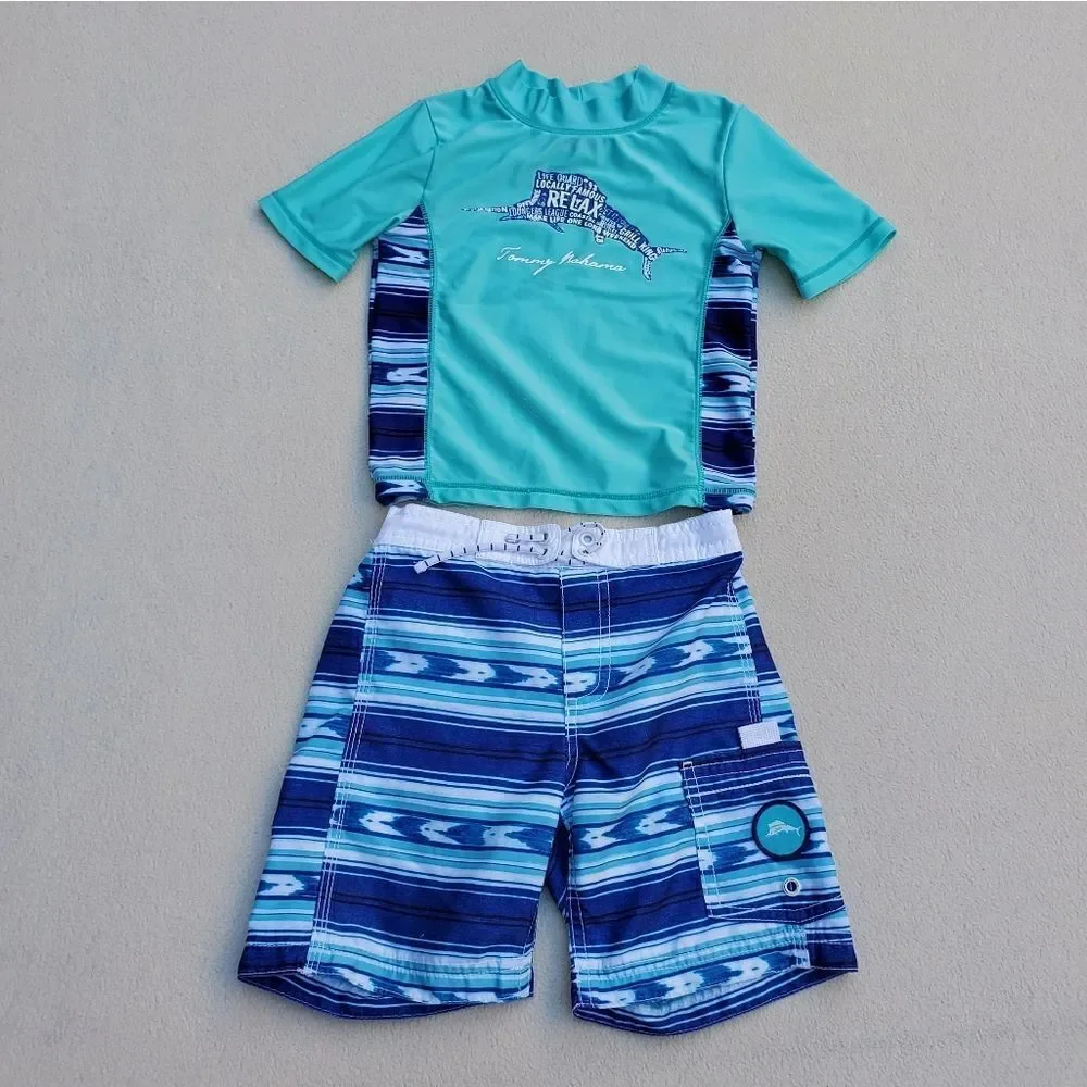 Tommy Bahama swim shirt and shorts set Size 3T